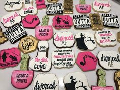 Divorce Shower Ideas, Divorce Theme Party, Divorce Cookies Decorated, Divorce Party Ideas Decoration, Divorce Decorations, Divorce Party Games