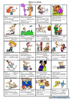 an english worksheet with pictures of people and animals on it, including the words