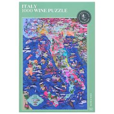 a puzzle is shown on the cover of a book with an image of a map