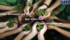 a group of people holding green plants in their hands with dirt on the ground around them