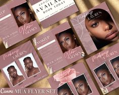 the front and back cover of an african beauty book, with images of women's faces on it