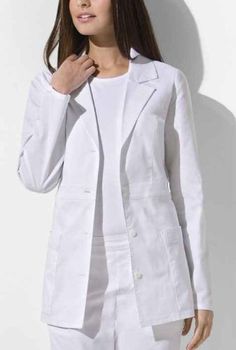 Lab Coat Fashion, Women's Lab Coat, Doctor Coat, White Lab Coat, Dickies Scrubs, Cherokee Woman, Dickies Women