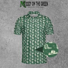 Embrace the Wild West on the Green with Our Men's Polo Golf Shirt Featuring Western a Green Cowboy Boot and Cowboy Hat Print! Add a rugged yet stylish touch to your golf attire with this unique polo, perfect for the cowboy at heart. Crafted with premium materials, this shirt ensures you stay cool and comfortable as you navigate the fairways. Featuring a striking green color adorned with cowboy boots and cowboy hats, it's the perfect blend of Western charm and golfing functionality. Whether you'r Casual Summer Golf Shirt, Cowboy Hat Print, Polo For Men, Golf Attire, Hat Print, Polo Golf, Cowboy Boot, Golfers, Green Print