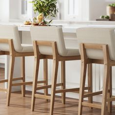 Boho Barstools In Kitchen, Neutral Bar Stools, Island Chairs With Backs, Kitchen Barstools, Lexington Virginia, Bar Stool With Back, Counter Stools With Backs, Grey Kitchen Island, Nathan James