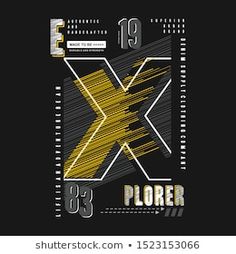 the letter x is made up of different types of letters and numbers on a black background