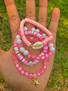 Hey Gorg, Summer is arriving we have our special P!NK & PEACH braclets out how. Offer ends soon.  Beads On Beads 🤍👙✨️🏝 Summer Beach Earrings, Summer Themed Bracelets, Cute Summer Bracelets, Bracelet Ideas Clay Beads, Make Clay Beads, Themed Bracelets, Etsy Bracelets, Bracelet Business, Colorful Bead Bracelets