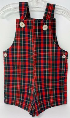 Vintage Boys Toddlers Blue Plaid Tartan Shorts Overalls In very good condition Measures approx 18" long by 11" across waist with button closures Please check out my feedback and bid with confidence.  I will be listing other vintage items, and I happily discount for combined shipping in the US! Red Casual Shorts For School, Casual Red Shorts For School, Red Cotton Shorts For School, Red Fitted Bottoms For School, Red Casual Shorts, Casual Red Short Pants, Red Short Cotton Pants, Fitted Red Shorts For Fall, Casual Red Bottoms For School