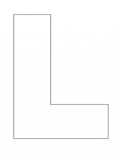 the letter l is shown in black and white, with an outline for it to be used