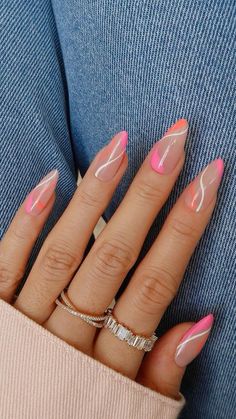 Hot Nail Designs, Summery Nails, Classy Acrylic Nails, Hot Nails, Nail Inspiration, Best Acrylic Nails, Cute Acrylic Nails, Acrylic Nail Designs