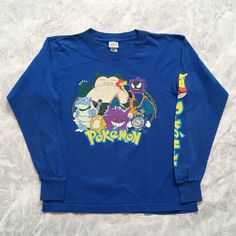 ＊Shipping will take about 1 week from Japan (FedEx Priority) ＊We do combined shipping ＊LOW OFFER NO REPLY SIZE  L  (youth) NICE USED CONDITION Length 23 inch Width   18 inch Vintage Pokemon, No Reply, Pokemon Shirt, 2000s Fashion, Long Sleeve T Shirt, Long Sleeve Tshirt, Graphic Sweatshirt, Pokemon, Japan