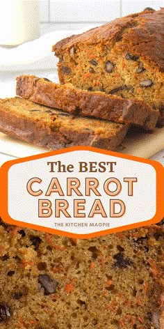 the best carrot bread recipe is made with fresh, whole - grain and unswiced ingredients