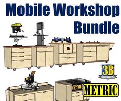 the mobile workshop bundle is ready to be assembled and used for workbench design