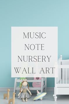 there is a sign that says music not nursery wall art