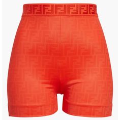 Fendi Fendirama Ff Logo Biker Shorts New Condition With Tags Sporty Biker Shorts Get A High-Fashion Update With Fendi's Instantly Recognizable Double-F Logo Motif And Embossed Waistband. Elastic Waist 78% Polyamide, 22% Elastane Machine Wash, Line Dry Made In Italy. Fendi Swim Shorts, Orange Biker Shorts, Fendi Pants, Lycra Shorts, Ff Logo, Track Shorts, Active Wear Pants, Shorts Athletic, Fashion Updates