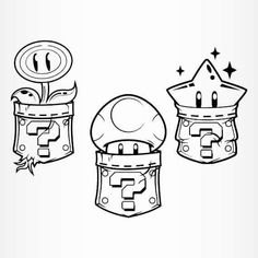 Super Mario Power Ups, Mario Power Ups, Super Mario Tattoo, Mario Tattoo, Plant Svg, Arte Doodle, Tattoo Stencil Outline, Super Mario Art, Star Svg Horror Flash Tattoo, Cartoon Flash Tattoo, Pikachu Tattoo Design, Pikachu Pixel, Horror Flash, Envelope Stencil, Cartoon Flash, Pokemon Tattoos, Pikachu Tattoo