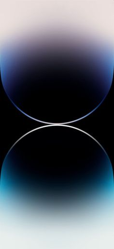 an abstract blue and white background with two curved lines in the center, on top of a black surface