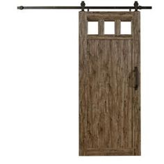 an image of a wooden door with metal bars on the top and bottom part, against a white background