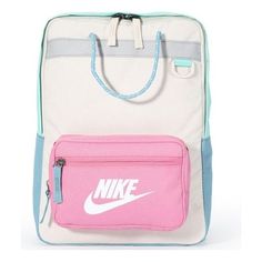 Nike Tanjun schoolbag backpack Pink White BA5927-104 Nike Pink Bag For Daily Use, Pink Nike Backpack For School, Pink Nike Backpack, Nike Pink Backpack, Nike Bags Backpacks Sports, Best Backpacks For School, Middle School Survival, Nike Tanjun, School Survival