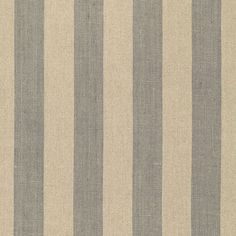 66074 schumacher augustin linen stripe steel linen fabric Designer Upholstery Fabric, Striped Upholstery, Modern Vintage Decor, Schumacher Fabric, Sea Island, Stripe Fabric, Linen Upholstery, Cotton Linen Fabric, Drapery Fabric