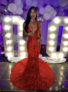 Evening Gowns Red, Lace Prom Dresses, Red Mermaid, Mermaid Evening Gown, Mermaid Sequin