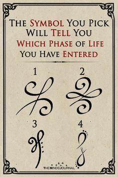 the symbol you pick will tell you which phase of life you have entered to be