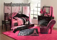 Shop for a Belle Noir Dark Merlot 6 Pc Zebra Canopy Daybed Bedroom at Rooms To Go Kids. Find that will look great in your home and complement the rest of your furniture. #iSofa #roomstogo #furnituresets Teen Paris Bedroom, Pink Paris Bedroom, Canopy Daybed, Daybed Bedroom, Rooms To Go Kids, Teen Bedroom Sets, Twin Bedroom Sets, Daybed Canopy