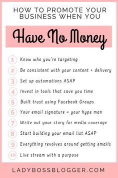 how to promote your business when you have no money - ladybossllogger com