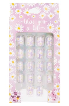 Kids can have a great time changing up their look with this pack of press-on nails covered in pretty flowers. Pack of 18 press-on nails Imported Cute Press On Nails For Kids, Kids Nails, Makeup Palette Collection, Christmas Presents For Kids, Bears Nails, Real Life Baby Dolls