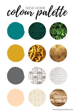 the different shades of paint that are used to create this wall art piece, including green and