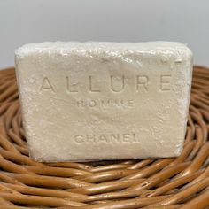 Chanel Allure Homme Bath Soap Savon 5.2 Oz 150g Unused Rare Original New Sealed. Never Opened Or Used Authentic, Some Shavings From Storage Hard To Find Solid Soap Form Chanel Allure Homme, Chanel Allure, Moisture Mist, Double Sided Mirror, Chanel White, Chanel No 5, Chanel Perfume, Bath Soap, Hand Lotion