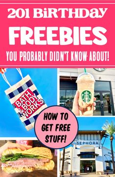 the words, 20 birthday freebies you probably didn't know about how to get free stuff