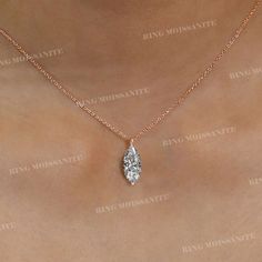 18k/14k solid gold chain choker,Marquise Moissanite pendant Necklace,2 CT solitaire moissanite necklace,dainty layering minimalist necklace DESCRIPTION  -------------------- *Moissanite Details  →Stone                            :Marquise  →Size (mm)                      :12*8 →Stone Total CTW          :2 →Color                              :Colorless →Clarity                            :VVS →Gold Purity                   :10k/14k/18k solid gold →chain length              :16 Inch * Metal Detail Marquise Pendant Necklace, Marquise Necklace, Marquise Pendant, Dainty Necklace Layered, Plus Size Rings, Moissanite Pendant, Gold Chain Choker, Minimal Earrings, Moissanite Necklace