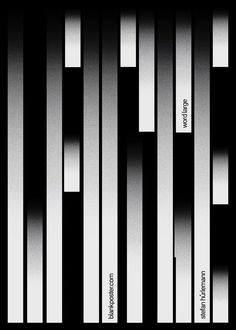 an image of lines in the dark with white and black stripes on them, as well as text