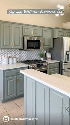 the kitchen is clean and ready for us to use in its new owner's home