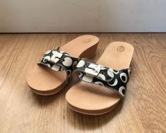 - size EU 36-37 - insole length 24 cm (9.4 in) - real leather - very good condition, never worn, small marks due to age (as pictured) Pretty High Heels, Mules Sandals, Clogs And Mules, Wooden Clogs, Mule Sandals, Clogs Shoes, Sandals Black, Mule Clogs, White Polka Dot