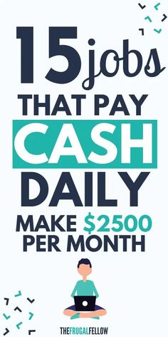 Get Paid Now: 17 Online Jobs that Pay Daily - The Frugal Fellow Best Online Jobs, Legit Work From Home, Online Jobs From Home, Easy Jobs, Money Making Jobs, Extra Money Online, Online Work From Home, Social Media Jobs, Earn Money From Home