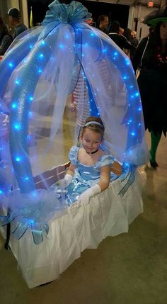 Cinderella Theme Birthday Party Ideas, Diy Cinderella Birthday Party Ideas, Princess Halloween Costume Kids, Princess Trunk Or Treat Ideas, Cinderella Carriage Diy Cardboard, Cinderella Carriage Diy, Diy Princess Carriage Stroller, Cinderella Carriage Parade Float