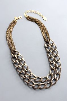 18” multi-strand necklace with oxidized brass chain. 3 inch extender. Oxidized Brass, Brass Necklace, Multi Strand Necklace, Satin Brass, Brass Chain, Link Necklace, Strand Necklace, Multi Strand, Ox