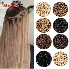 1000Pcs Nano Micro Links Rings Hair Extensions Beads Nano Copper Rings For Human Hair Extension Microlink Hair Extensions, Linking Rings, Copper Rings, Human Hair Extensions, Hair Extension, Hair Extensions, Human Hair, Copper, Human