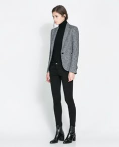 Minimalisticky Chic, Minimal Chic Style, Mode Tips, Style Casual Chic, Gray Blazer, Zara Outfit, Fashion Business Casual