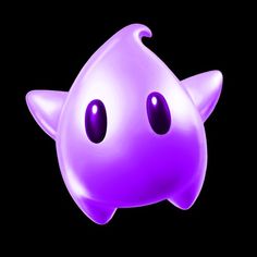 an image of a purple ghost with big eyes