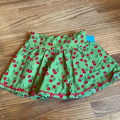 This New With Tag Skort Is By Just Ducky. Just Ducky Is A Trunk Show Line That Allows You To Design Your Own Clothes. It Is A Size 5 And Is Like Green:Cherry Red Corduroy. The Back Has Elastic . The Cherries Are So Vibrant! Love This With The Red Cord Sing Jacket Listed Separately. Adorbs! Cute Cotton Skort For Summer, Cute Cotton Summer Skort, Cute Cotton School Bottoms, Cute Cotton Bottoms For School, Cute Cotton Skirted Skort, Cute Cotton Mini Skirt, Cute Fitted Cotton Skirt, Cute Cotton Bottoms With Lined Skirt, Cute Cotton Lined Skirt Bottoms