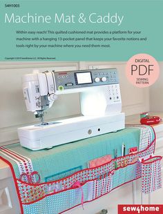 sewing machine mat and caddy with instructions