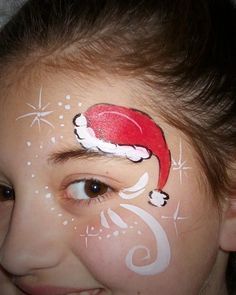 christmas face painting ideas - Google Search Santa Face, Christmas Makeup