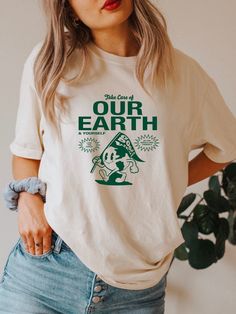 Nature Shirt Design, Earth Day Shirt, Save The Earth, Comfort Colors Tshirt, Our Earth, Shirt Design Inspiration, Nature Shirts, Coffee Shirts, Save Earth