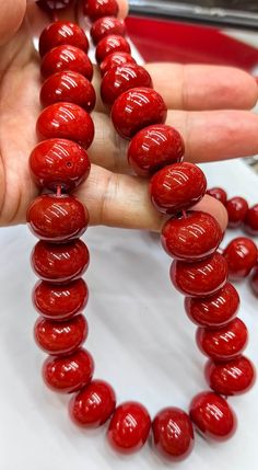 material: coral  quantity:20pcs  size:approx.6-16mm note:have larger stock and offert wholesale price. Red Coral Round Spacer Beads, Red Coral Spacer Beads, Red Coral Spacer Beads, Round Shape, Red Rondelle Gemstone Beads, Red Rondelle Beads For Jewelry Making, Amazon Beads, Coral Jewelry Necklace, Sports Jewelry, Art Nouveau Jewelry