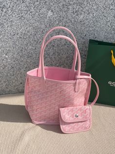 Goyard Bag Price, Pink Goyard, Handbag Essentials, Luxury Purses