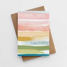 a card with the words happy birthday on it