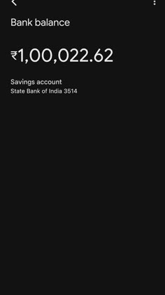 an image of bank balance on the screen