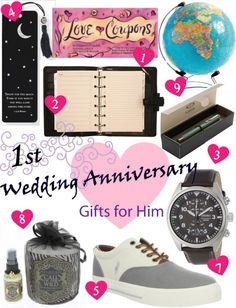 wedding anniversary gifts for him and her